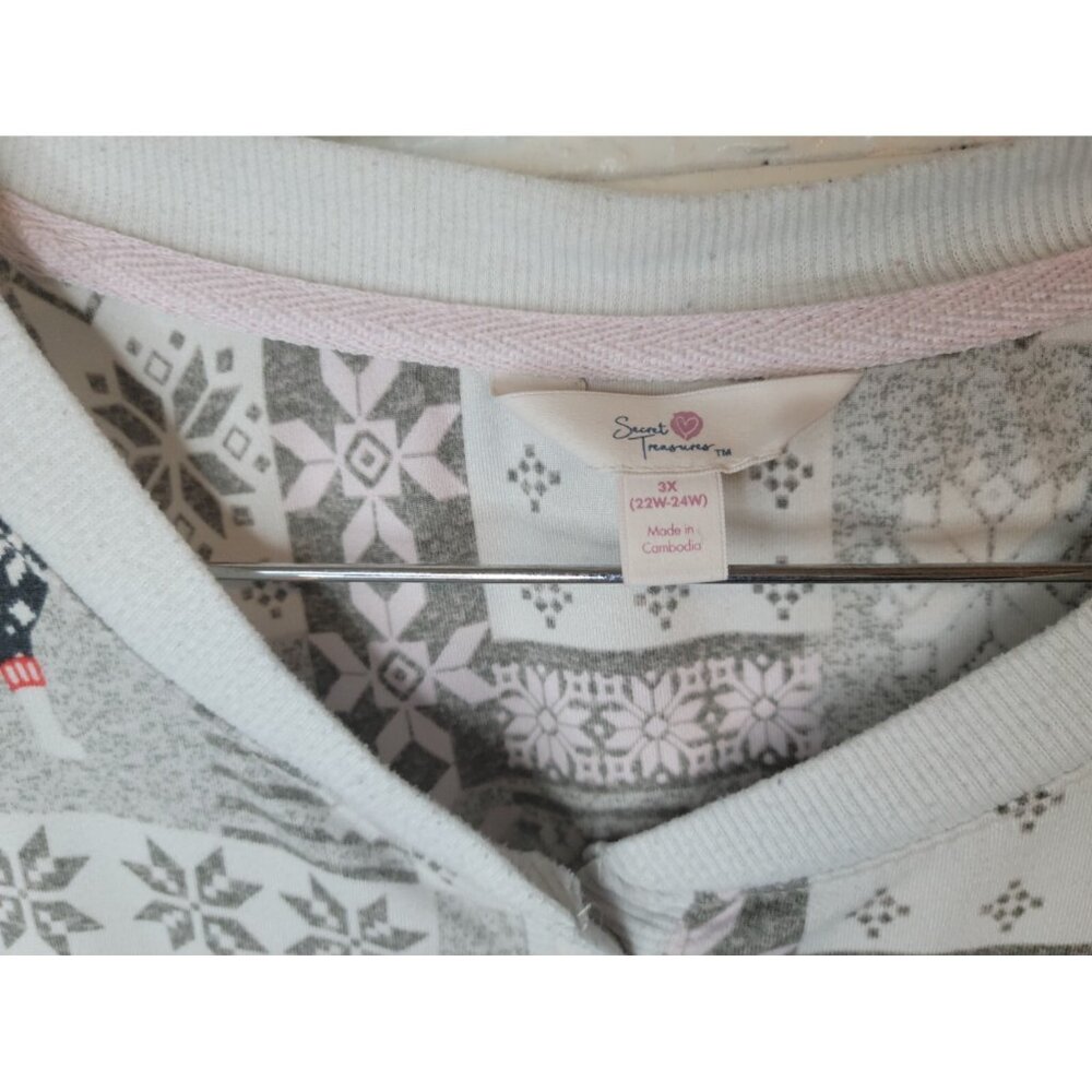 Secret Treasures Womens 3X Gray Retriever Dog Graphic Pajama Top NOV177E - Picture 6 of 8